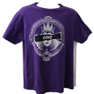 Disney Pixar Evil Queen Villains Purple Graphic T-shirt Large Snow White Movie